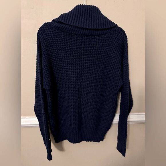 ModCloth Cowl Neck Blue Sweater size L - Picture 3 of 6
